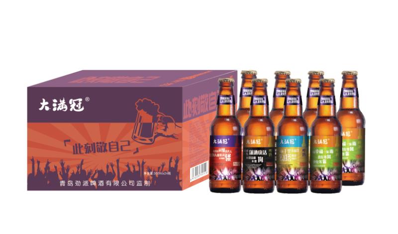 青岛大满冠啤酒全国招商，财富热线18363656668