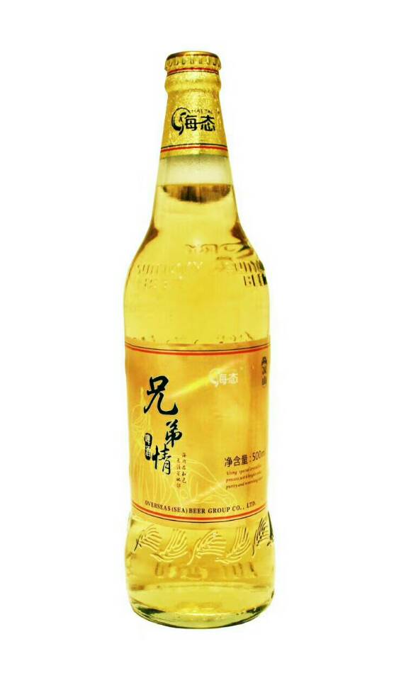 德国海态兄弟情啤酒，采用德国工业生产技术。纯粮食酿造，泡沫细腻，纯麦芽提练而成，