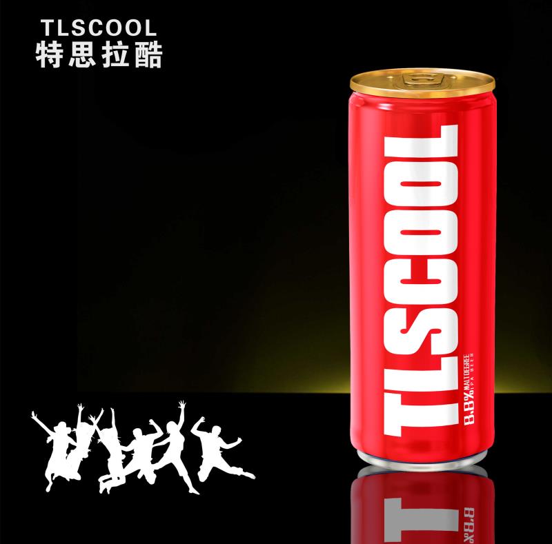 特思拉酷全麦精酿，320红色纤体罐，8.5度麦芽，3度酒精，包装大气简单干净。匠