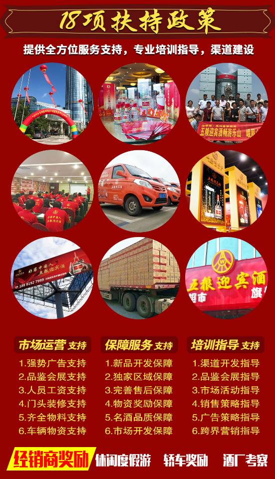 五粮迎宾酒 

2018下半年首次开放部分区域代理

招商范围:省级、市级、地级