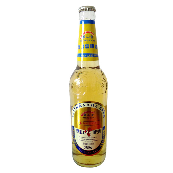 泰山雪啤酒590ml黄瓶