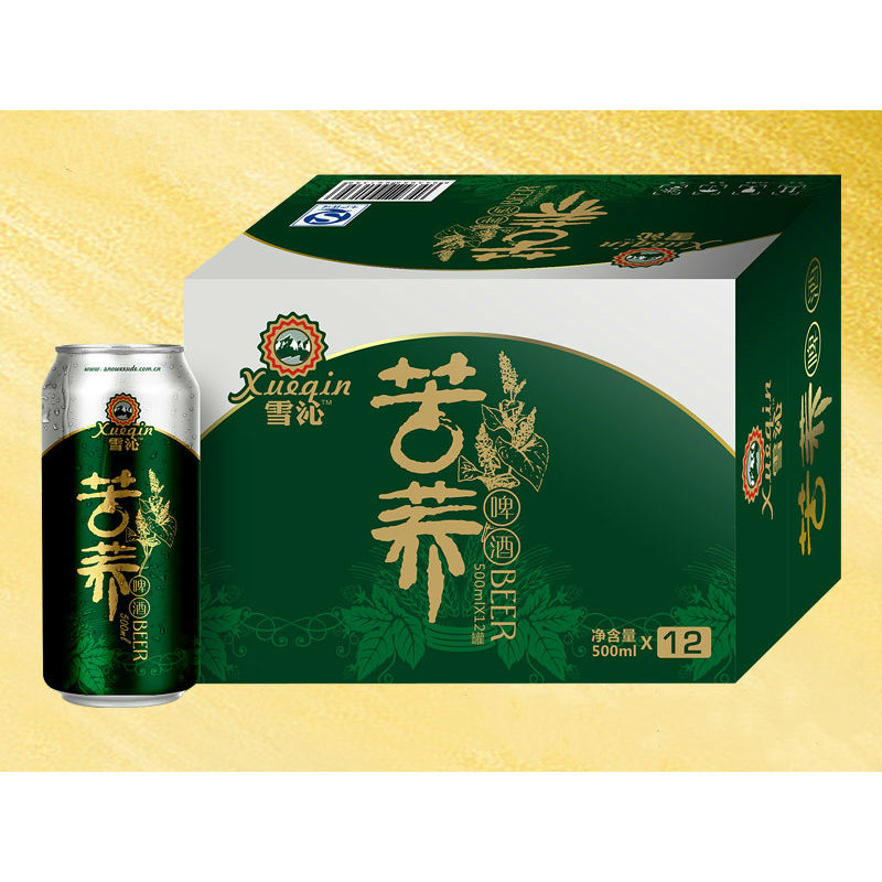 雪沁苦荞啤酒绿版500ml（箱）