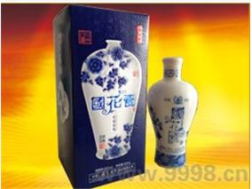 泸州老酒--压纹国花瓷蓝